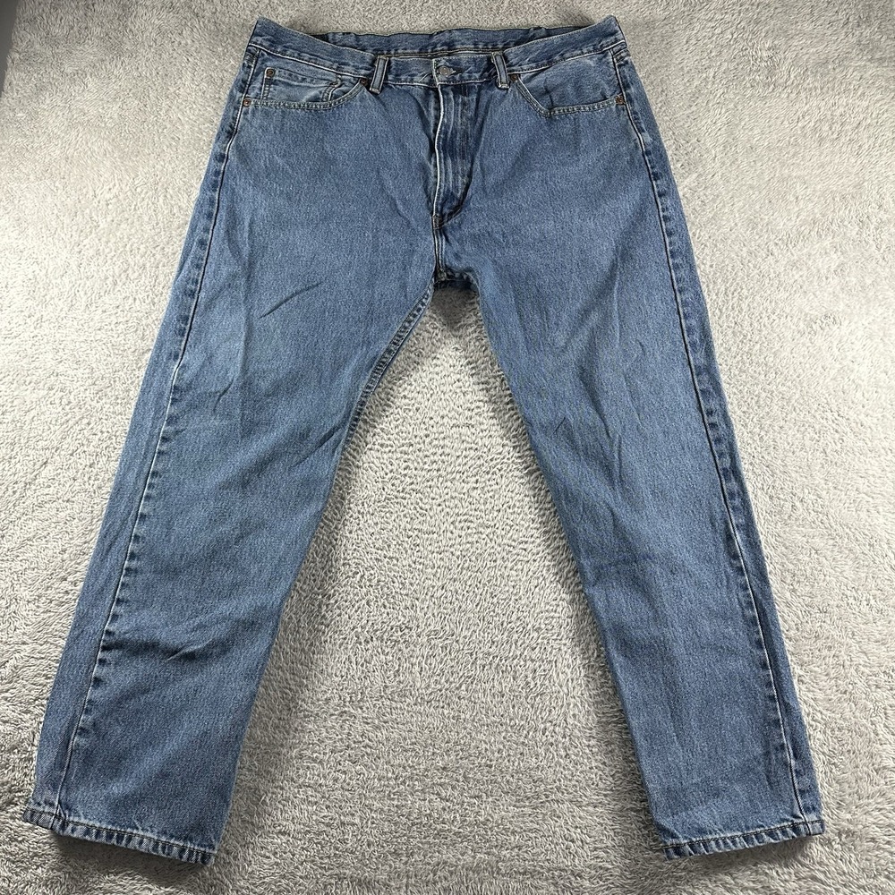 Levi's 505 Jeans Mens 40x30 (Fits 38x28)‎ Medium Blue Wash Classic